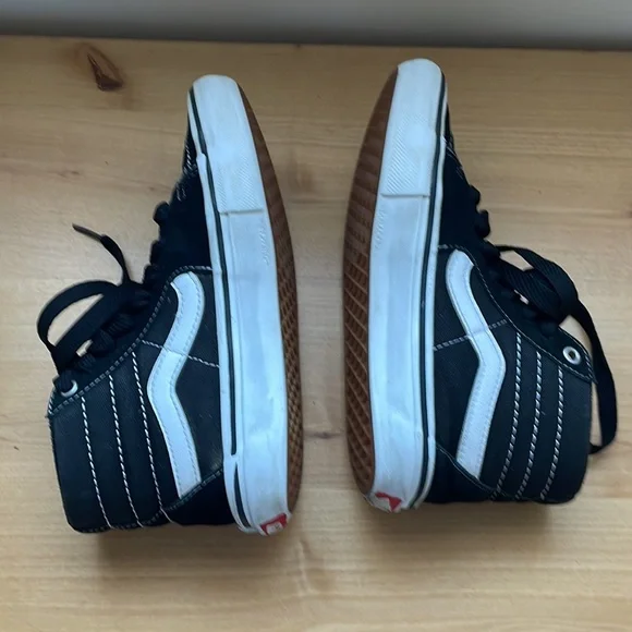 Vans Off The Wall High Top Black Suede Skateboard Shoes 500714 - Picture 6 of 14